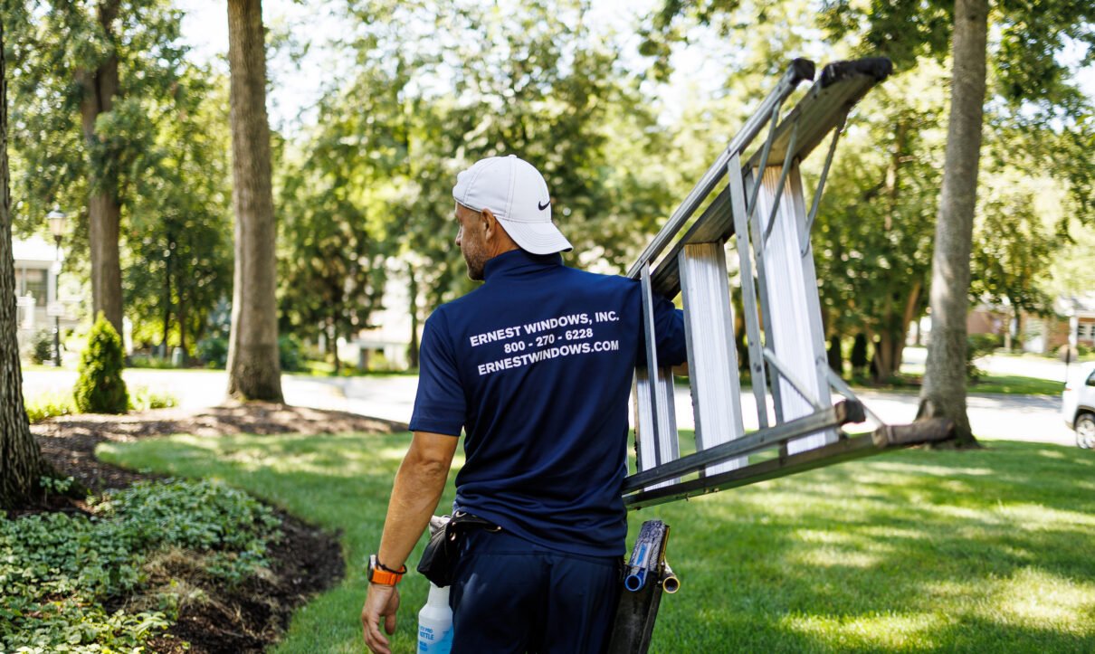 window washing in Batavia done by Ernest team