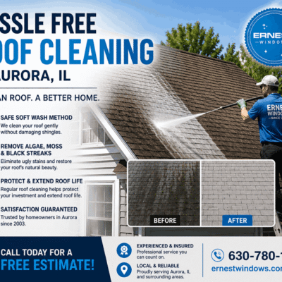 Roof Cleaning in Aurora, IL