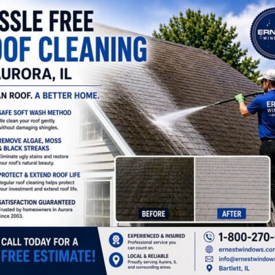 roof cleaning in Aurora, IL